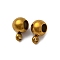 201 Stainless Steel Tube Bails,with Silicone Seal Ring, Ion Plating(IP), Flat Round, Golden, 7x5x4mm, Hole: 1mm & 1.6mm