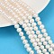 Natural Cultured Freshwater Pearl Beads Strands, Grade 5A, Potato, Seashell Color, 6~7mm, Hole: 0.6mm, about 54~59pcs/strand, 13.46~14.49 inch(34.2~36.8cm)