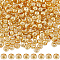 300Pcs 4 Styles Brass Crimp Beads, Rondelle, Real 14K Gold Plated, 2x1.5mm, Hole: 1.3mm
