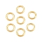 Brass Closed Jump Rings, Round, Real 18K Gold Plated, 21 Gauge, 4x0.7mm, Inner Diameter: 2.5mm, about 50pcs/set