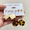 Alloy & Plastic Pearl & Acrylic Earring Sets, Golden, 6~70mm, 6pairs/set