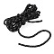 Round Polyester Cord, for Handmade Craft, Knitting, Gift Wrapping, Black, 8mm
