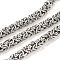 304 Stainless Steel knot Link Chains Chains, Unwelded, with Spool, Stainless Steel Color, 7.5x8mm