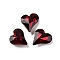 Glass Rhinestone Cabochons, Pointed Back & Back Plated, Faceted, Heart, Siam, 9x8x4mm