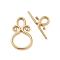 Ion Plating(IP) 304 Stainless Steel Toggle Clasps, Real 18K Gold Plated, 23.5x15x2mm, Hole: 6x3.5mm, Bar: 10x24x1.5mm, Hole: 5x3.5mm