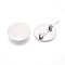 304 Stainless Steel Brooch Cabochon Settings, Flat Round, Stainless Steel Color, 25mm