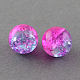 Spray Painted Crackle Glass Beads Strands X-CCG-Q002-4mm-09-1