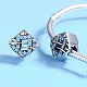 925 Thai Sterling Silber European Beads STER-FF0008-04AS-7