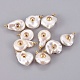 Colgantes naturales de perlas cultivadas de agua dulce PEAR-F008-31G-03-1