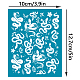 Olycraft 4x5 pouce pochoirs en argile motif serpent sérigraphie pour argile polymère lune sérigraphie pochoirs étoiles maille transfert pochoirs floral maille pochoir pour la fabrication de bijoux en argile polymère DIY-WH0341-089-2