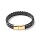 Leather Cord Bracelets BJEW-E352-11C-G-1