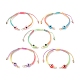 Realizzazione di braccialetti con maglie in filo di nylon intrecciato regolabili AJEW-JB01159-1