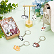 CRASPIRE 8 Style 40Pcs Farm Animal Keychains Pendants Catoon Cat Key Ring Charm with Hoop Universal Accessories Birthday Party Favor Gifts for Women Backpack Charm Car Purse Wallet Handbag Decor 3in KEYC-CP0001-12-4
