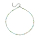 Facettierte Unterlegscheibe-Glasperlen-Halskette für Frauen NJEW-M208-01C-3