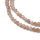 Chapelets de perles de sunstone naturelle naturelles G-F596-42-3mm-3