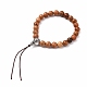 Fabrication de bracelets extensibles en bois de bijoux bouddhistes BJEW-JB05786-02-1