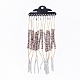 Плетеные браслеты из рафии ручной работы AJEW-S072-08A-2