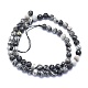 Chapelets de perles de pierre noire/soie noires naturelles G-K310-A09-6mm-2