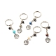 Porte-clés perles de pierres précieuses naturelles KEYC-JKC00306-1