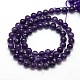 Natural Amethyst Round Bead Strands X-G-L170-6mm-01-2