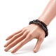 Perles d'hématite synthétiques ensembles de bracelets extensibles pour hommes femmes BJEW-JB06768-3