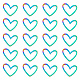 DICOSMETIC 20Pcs Heart Link Charms Asymmetrical Heart Pendants Hollow Heart Connector Rainbow Color Linking Ring Stainless Steel Laser Cut Charms Open Bezel Pendant for Jewelry Making STAS-DC0013-93-1