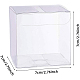 透明なプラスチックポリ塩化ビニール箱のギフト包装  防水折りたたみボックス  正方形  透明  21.4x14x0.1cm  箱：7x7x7センチメートル CON-WH0060-02B-2