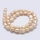Brins de perles de culture d'eau douce naturelles PEAR-K004-03B-01-2
