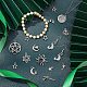 Superfindings 140 pièces 14 style tibétain style breloques en alliage antique argent étoile lune pendentifs alliage étoile breloques pour bracelet collier fabrication de bijoux PALLOY-FH0001-74-2
