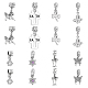 CHGCRAFT 16Pcs 8Styles Alloy Crystal Rhinestone European Dangle Charms Large Hole Dangle Charms Snowflake Round Pendants for European Bracelets Christmas Birthday Gifts FIND-CA0007-73-1