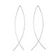 Boucles d'oreilles en laiton minimalistes EJEW-TA0010-01S-1
