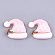 樹脂カボション  クリスマスの帽子  ピンク  25x28x5.5mm CRES-T013-28-1