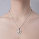 201 Stainless Steel Heart with Word Mom Pendant Necklace for Mother's Day NJEW-OY001-45-2