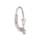 Rhodium Plated 925 Sterling Silver Leverback Hoop Earrings STER-L054-47P-3