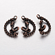 Style tibétain pendentifs en alliage de serpents X-TIBEP-JC1153-R-NF-1