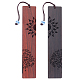Pandahall elite 2 pz 2 colori intaglio in legno di sandalo segnalibro AJEW-PH0003-36-1