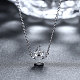 925 Sterling Silver Cubic Zirconia Pendant Necklaces NJEW-BB18710-6