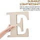 Letter E Shape Unfinished Wood Slices DIY-GA0001-13-3