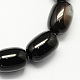Barrel Shaped Gemstone Dyed Natural Black Agate Stone Beads Strands G-S114-07-1