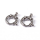 304 Stainless Steel Smooth Surface Spring Ring Clasps STAS-D149-08-1