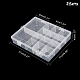 パンダホール2個14グリッドジュエリーディバイダーボックスオーガナイザー長方形クリアプラスチックビーズケース収納コンテナビーズ用の調整可能なディバイダー付きジュエリーネイルアート小物クラフトパーツ CON-PH0001-94-5