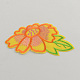 パッチの刺繍布の鉄を電子化混合の花の衣装のアクセサリー  アップリケ  ミックスカラー  58~94x78~106x1mm  9個/カード AJEW-S057-M29-2