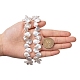 Hebras de perlas keshi de perlas barrocas naturales PEAR-S010-33-6