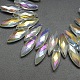 Chapelets de perles de cristal d'oeil de cheval en verre EGLA-F069A-01-1