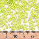蛍光色ガラスシリンダービーズ  シードビーズ  焼き付け塗料  丸い穴  淡緑色  1.5~2x1~2mm  穴：0.8mm  約8000個/袋  約1ポンド/バッグ SEED-S047-P-007-4