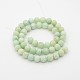 Brins de perles rondes en amazonite de fleurs naturelles G-P070-33-4mm-2