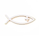 (Defekter Restposten: zerkratzt) Wasserdichte 3D-Jesusfische mit Kreuz AJEW-XCP0002-04-2