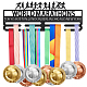 Superdant porte-médailles du marathon mondial tokyo boston londres berlin chicago new york présentoir de médailles crochets muraux en fer noir pour 40+ présentoir à médailles suspendu porte-médailles de compétition ODIS-WH0021-229-1