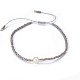 Bracelets réglables de perles tressées avec cordon en nylon X-BJEW-P256-B01-3