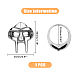 Superfinding ゴシックマスク指輪チタン鋼リングヴィンテージパンク指輪男性の女性のための個性的シルバーリングコスプレ衣装アクセサリー RJEW-WH0001-12B-2